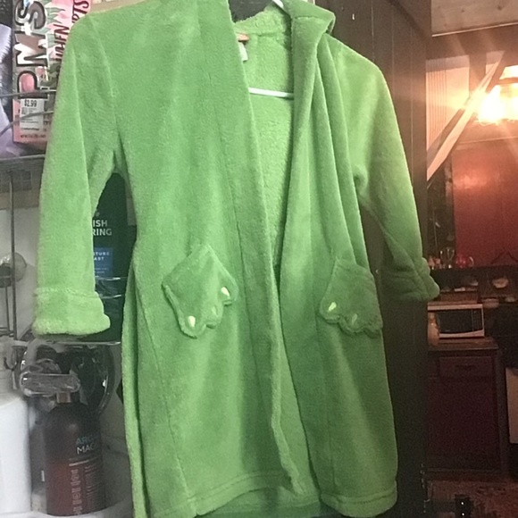 Cute kids green dinosaur bathrobe 4/5 - Picture 4 of 5